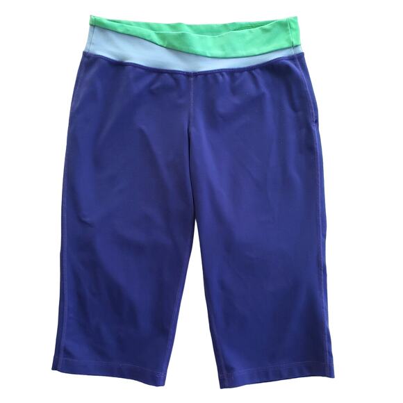 Patagonia Leggings Women M Blue Cropped Running Pant Soft Casual Athleisure Yoga - Picture 1 of 12